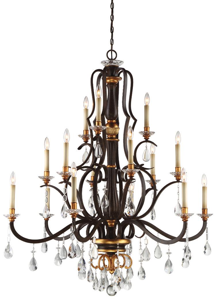 The Chateau Nobles goes beyond tradition with a beautifully sculptured iron framework. Finished in with Sunburst Gold Leaf Highlights.