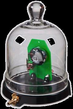 The nature of electromagnetic waves A ringing bell is placed inside a bell jar, and can be heard to ring.