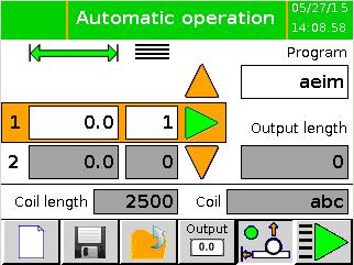 selection of cutting length and quantity Each program can have several lengths and quantities in combination Single or automatic mode