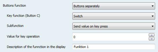8.2.1.2 Toggle on key press The su fu tio Toggle o ke p ess s it hes at every key press. That means the current object value is inverted at every key press and sent afterwards.