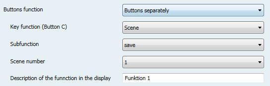 8.2.2 Scene The scene function calls scenes, which are saved in actuators. Scene numbers in the push button and the actuators must be identical.