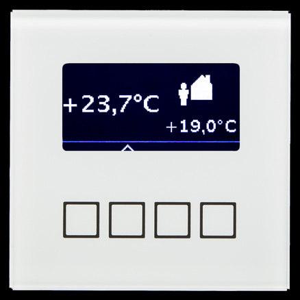MDT Glass RTC N MDT Glass Room Temperature Controller 1-fold with LCd display, lush mounted Version SCN-RT1GW.01 Room Temperature Controller 1-fold with LCD display Flush mounted, White SCN-RT1GS.