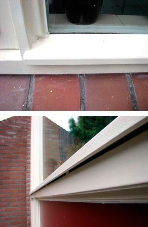 Placing wooden ledges Risk: in particular sills with finger joints and/ laminated parts are very prone to damage and require extra protection to prevent decay. 1.