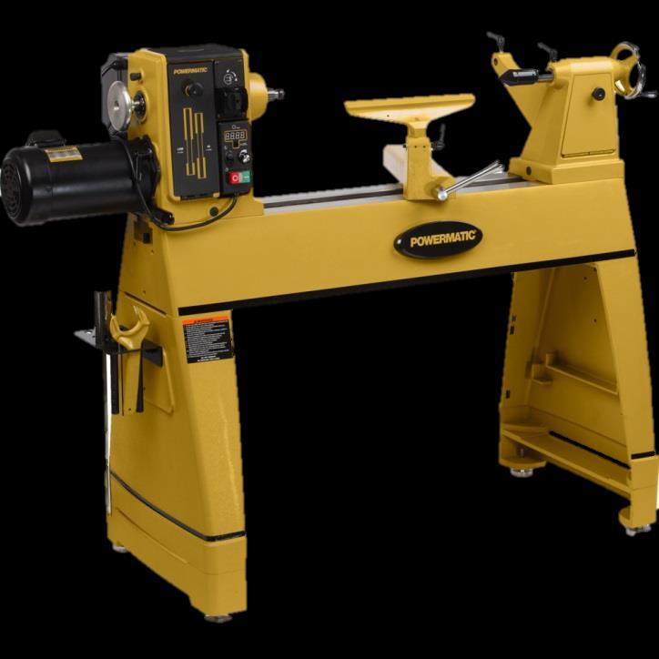 NEW 3520C WOOD LATHE Moveable control box for customizable versatility Main power disconnect switch located on rear of headstock Self-locating ergonomic spindle lock design for easy, one handed