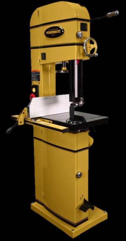PM1500 BANDSAW 14-1/2" of throat and 14 of resaw provide more capacity than a traditional 14 bandsaw Sturdy cast iron table and trunnion assembly offers maximum rigidity for heavy work pieces