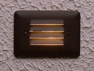 Recessed and Wall Mounted Step Lights (louvered or downward directed) Wall Mount Maximum height 24 inches