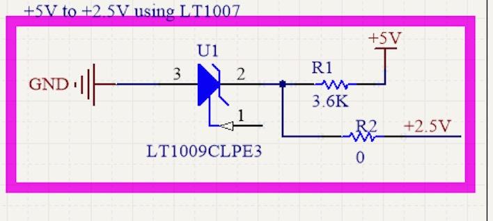 The baseband board used a LM317 to regulate the 8V input to 5V, and the LT1007 converted the 5V to a