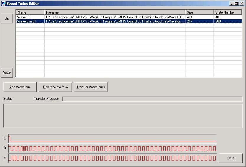 Speed Timing Editor CIC ENGINEERING The Speed Timing Editor allows the user to import speed timing waveforms from comma separated value (CSV) files and then transfer them to the umpis.