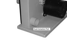 It is recommended that when in use, the bandsaw is connected to a suitable dust collector. Fig.