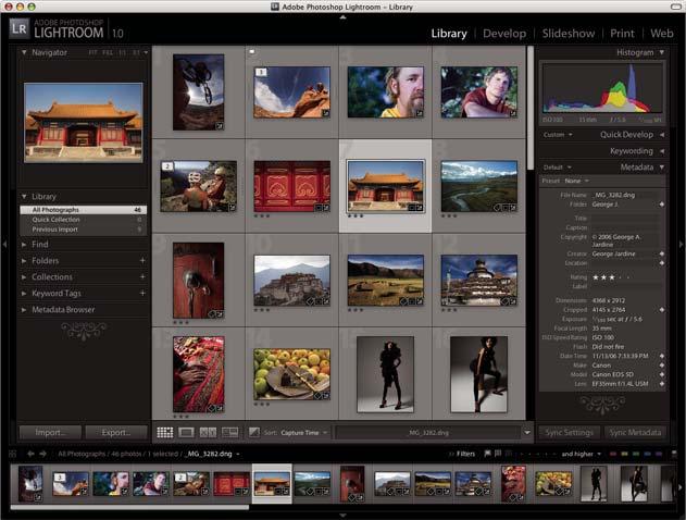 4 Chapter 2: Workspace and setup Adobe Photoshop Lightroom is made up of several modules that provide a complete digital photography workflow.