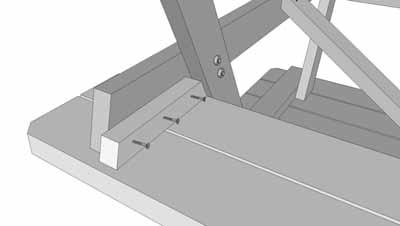 Screw End Bench Cleats into Bench Supports with 3-2