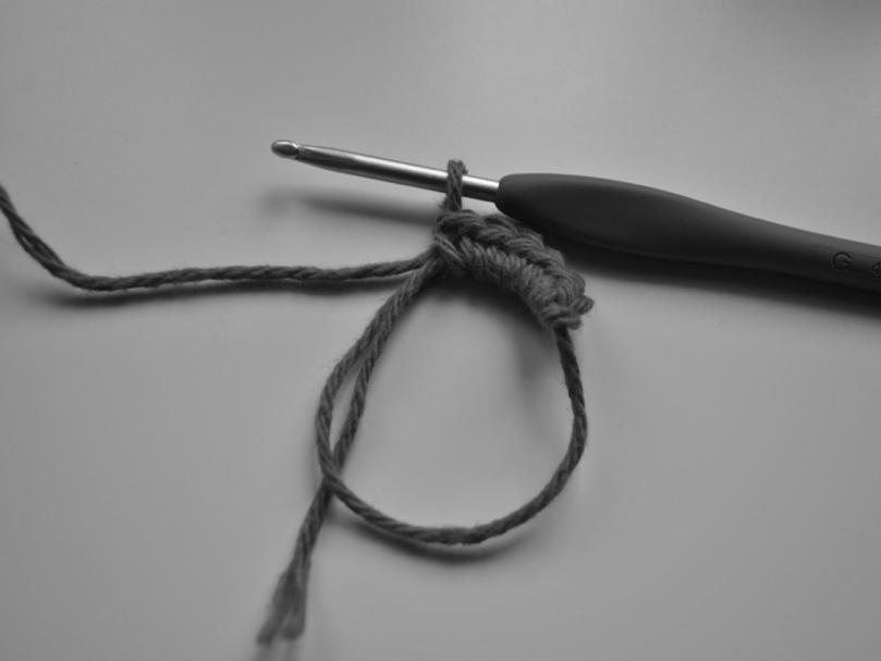 Figure 13 Figure 14 Insert the crochet hook into the big loop and pull the working