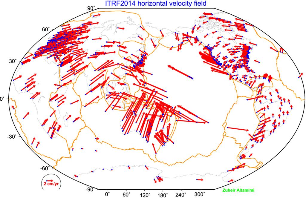 Example: ITRF2014 Velocities Largely