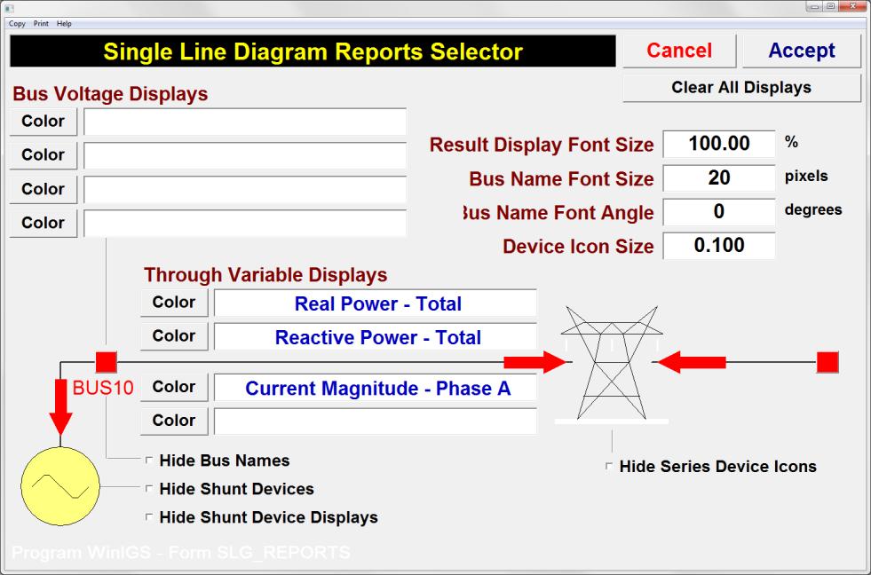 Figure 2.5 Multimeter Report Example In addition to selective device reports, the system voltages, currents and power flows can be overlaid on the single system line diagram.