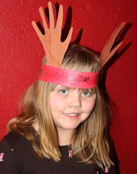 Day 5 Reindeer Antlers Supplies: Brown construction Paper Scissors Glue, Tape or