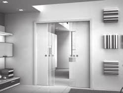 ACCESSORIES DOUBLE DOOR CO-ORDINATION With this system the opening/ closing of the two doors is linked so as you open or close one door the other one opens or closes.