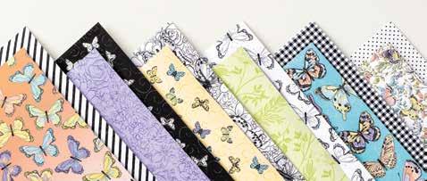 The Botanical Butterfly Designer Series Paper s black-and-white designs are beautiful as