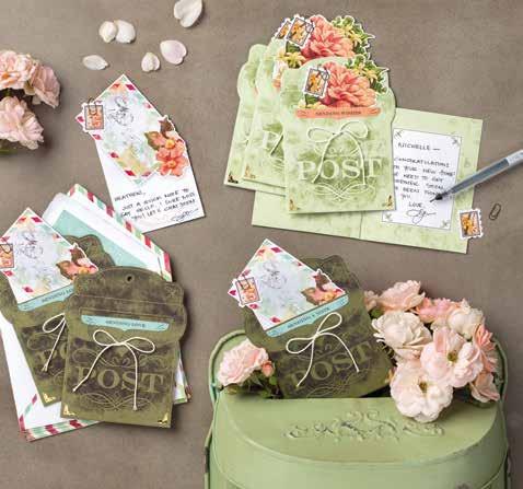 Includes 8 embossed pocket cards, insert cards, and coordinating envelopes; stickers and die-cut accents; Very Vanilla Baker's Twine; mini