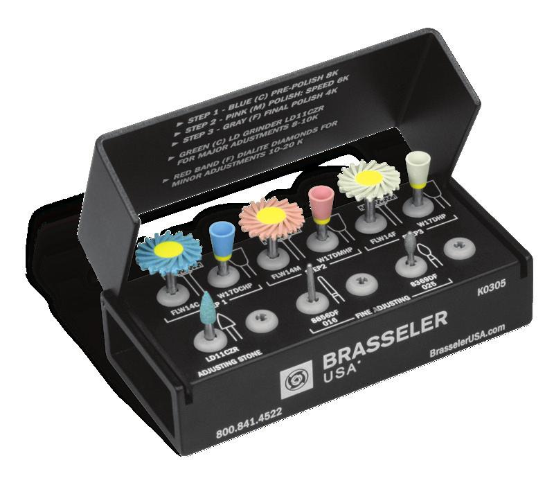 includes LD Grinders and Dialite diamonds for intra-oral adjustments as well as Dialite HP Feather Lites and