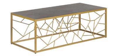 Geometric Console Table Gold 120W x 41D x 76H Min: 10 pieces Carton: 130 x 54D x 86H cm Packing: 1 piece per carton Fiber reinforced concrete top displayed in a dark gray wax stain finish, and a