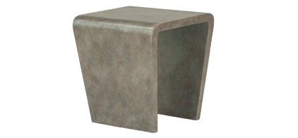 concrete displayed in a hand crafted iron ore finish.