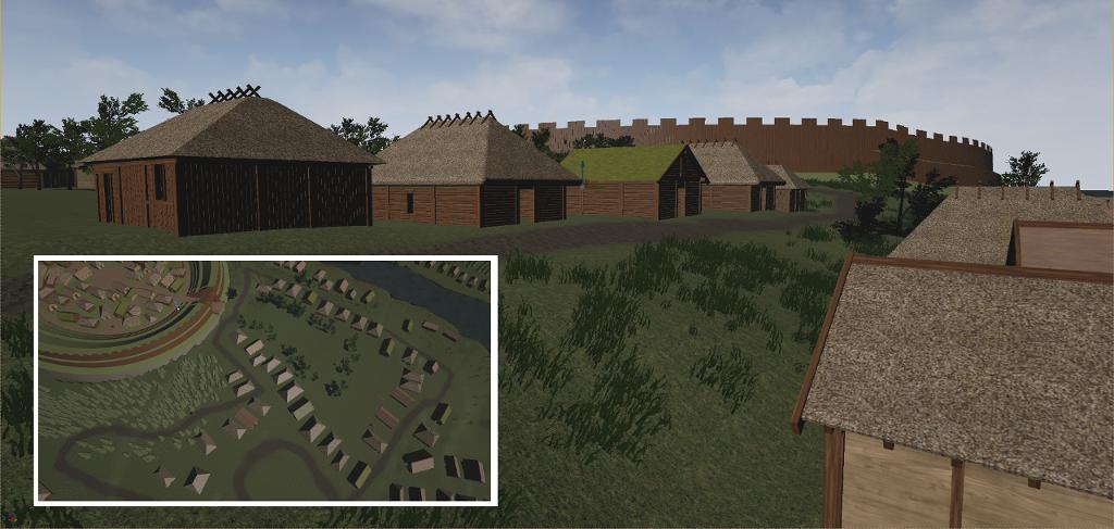 Figure 3: Visual stimulus used in the experiment: 3D model of the Hammaburg, a local medieval castle of the 9th century.