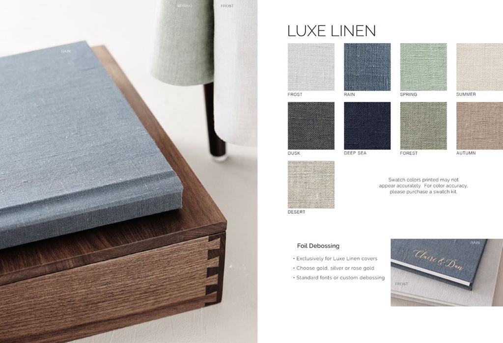 Luxe Linen Swatch colors may not appear accurately.