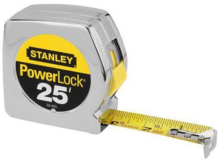 Tape measure An essential device used to determine length, height and width of objects.