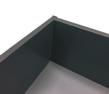 DRAWERS AND BOX RUNNERS SYSTEMS Blum LEGRABOX Backs and Bases LEGRABOX Steel Back Programme Reduces production time spent on timber backs (No need to cut and edge chipboard) Orion Grey finish to