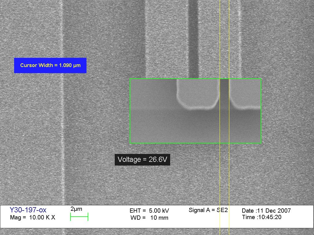 405 nm Actuator DETF Substrate Cursor Width = 1.