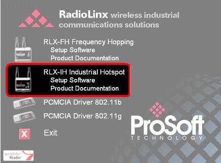 Start Here RLX-IH 802.11b 2 On the CD-ROM menu, click Setup Software. 3 Follow the instructions on the installation wizard to install the program with its default location and settings.