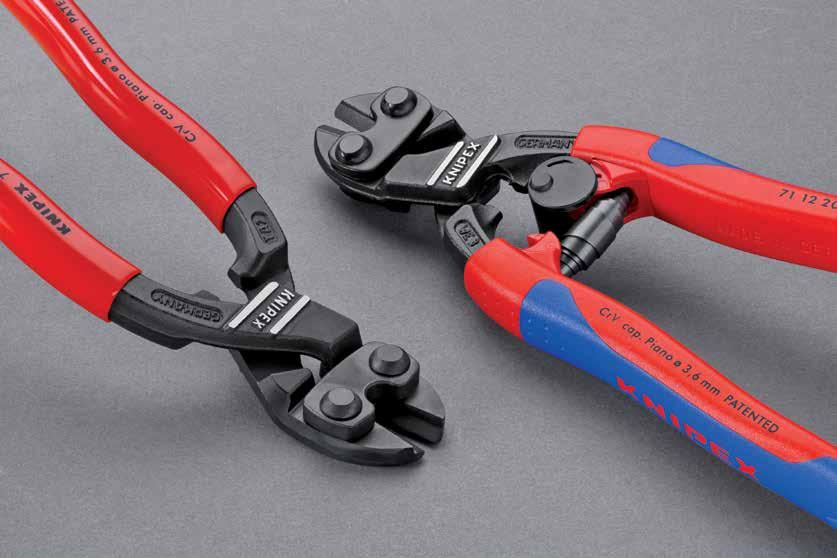 KNIPEX SPECIALS Quality tools for the professional Cutting Pliers High Leverage Centre Cutter > > Precision cutting edges for soft, hard and piano wire > > Integrated forged axle for heaviest duty