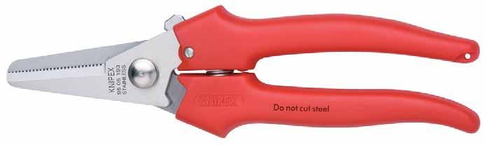 not suitable for cutting cables with opening spring and locking