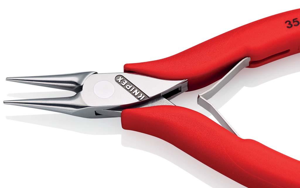 New design, easier to use: KNIPEX Electronics Pliers KNIPEX presents the re-engineered electronics diagonal cutters, end cutting nippers and gripping pliers with box joint