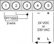 5 7 0 B D M 1-1 T R 4 B. 0 3 0 C. 7 7 0 B D Pt1000 (2-wire) -200 C 850 C / -328 F 1562 F Supply 230 VAC M1-1TR4B.060C.