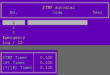 4-3 DTMF AUTODIAL Code Enter up to a 24-digit DTMF code for simple and quick DTMF code transmission. The usable characters are 0 9, A F (#/ used as F/E).