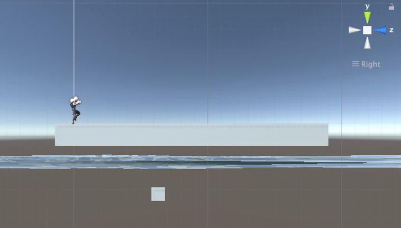 1. Game Design Top View Right View As we can see above, in the game design part, we implemented a path, and set the environment as sea by