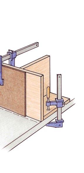 work the grain in different directions. If the piece is asymmetrical, make a second, opposite jig and flip the workpiece.