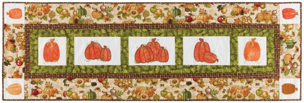 GO! Pick of the Patch Table Runner Finished Size 18½" x 57" Fabrics provided by RJR Fabrics GO! Dies Used, Number of Shapes to Cut & Fabric Requirements Fabric Color Shape GO!