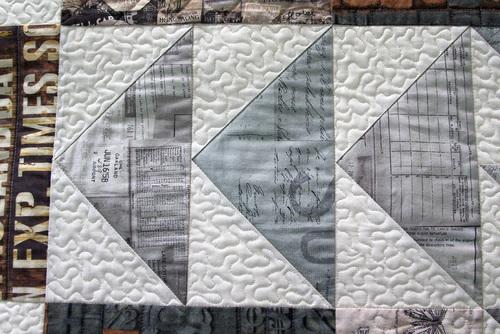 18. The last areas to quilt are the Butterflight in Taupe blocks.