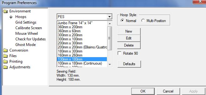 Instructions At the Computer: 1. Open the program by clicking on the EmbroideryWorks icon on the desktop. 2. To set up the workspace, click on the Preferences icon on the top toolbar.