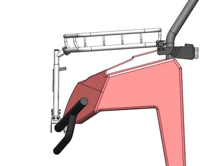 Adjust the width of the extendable tubes (G) so they stick out just past the clamps.