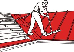 As the installation proceeds, ensure that the roof valley s angle follows the line drawn.