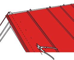Draw the roof pane s end line on the sheet that first extends beyond