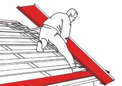 You can ensure the correct alignment of the eaves flashing by, for example, marking a straight line along the eaves using an alignment wire.
