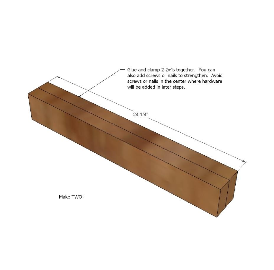 [14] Start by attaching the shortest 2x4s together.