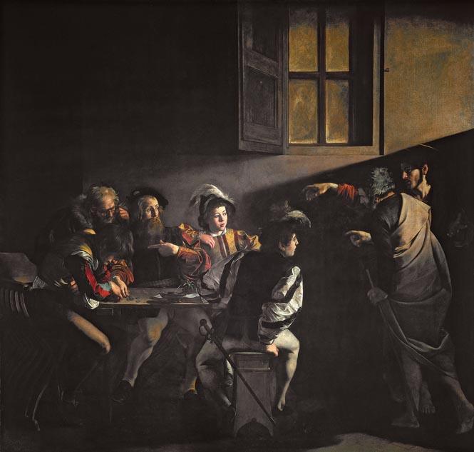 Title: The Calling of St. Matthew Artist: Caravaggio Date: c.