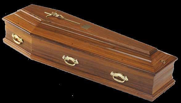 Please note: crusifix is optional Italian Walnut Coffin 1,830 A polished, solid walnut coffin with a