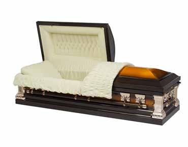 Roman Gold 2,180 18 gauge steel casket with a brushed gold finish.