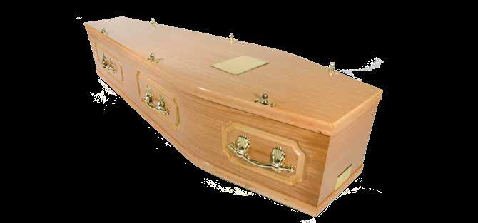 Traditional Coffin Collection MDF Wood Veneer Coffins The Jovan Coffin 410 A highly polished oak veneered MDF coffin with traditional